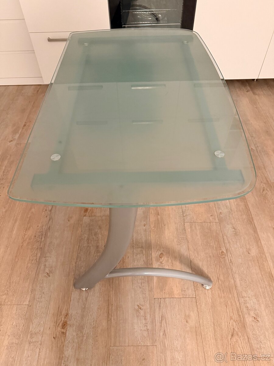 Psací stůl, 100x60 cm, skleněná deska - 3