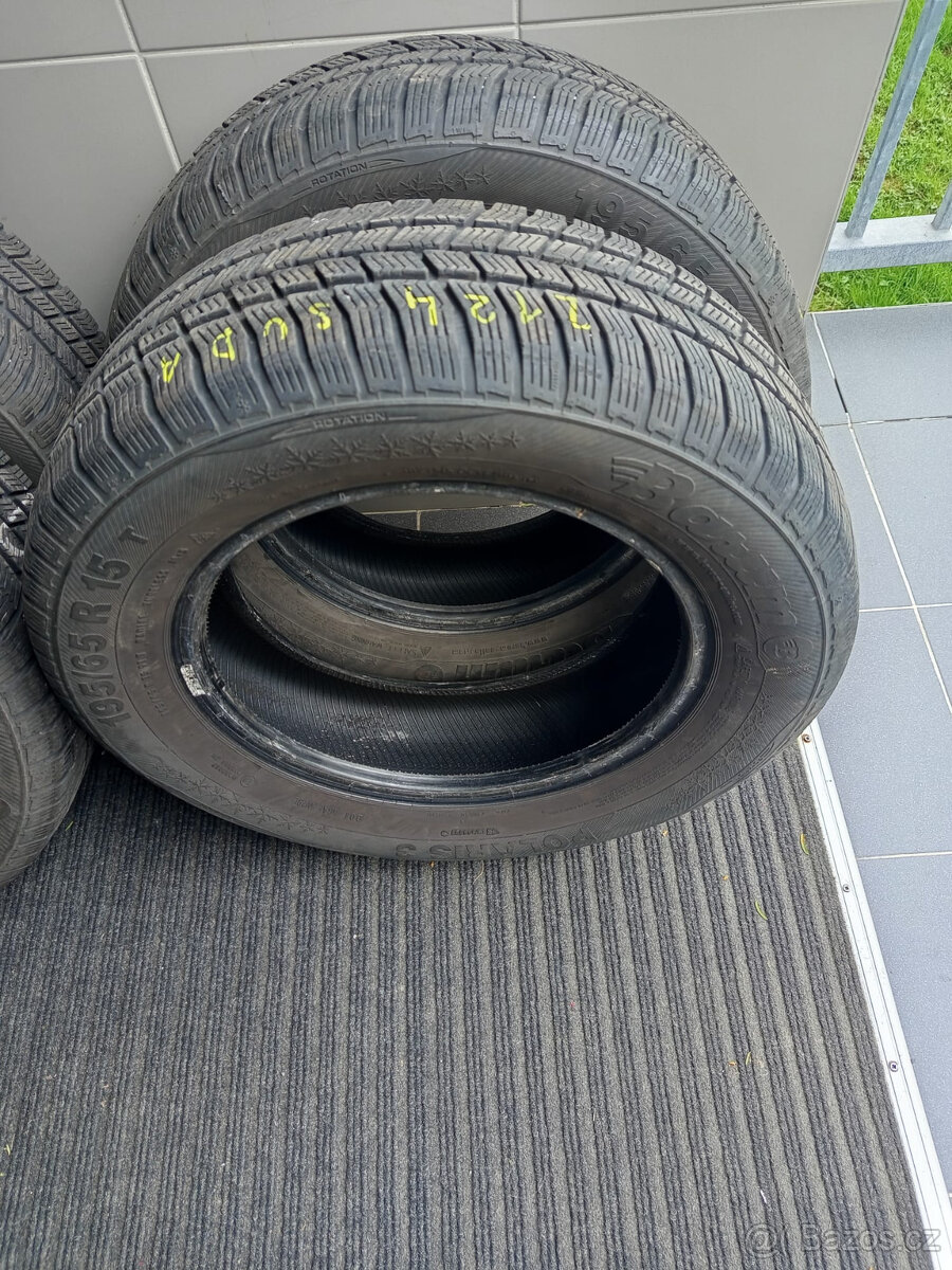 Zimní penumatiky Barum Polaris 3 - 195/65 R15 T - použité - 3