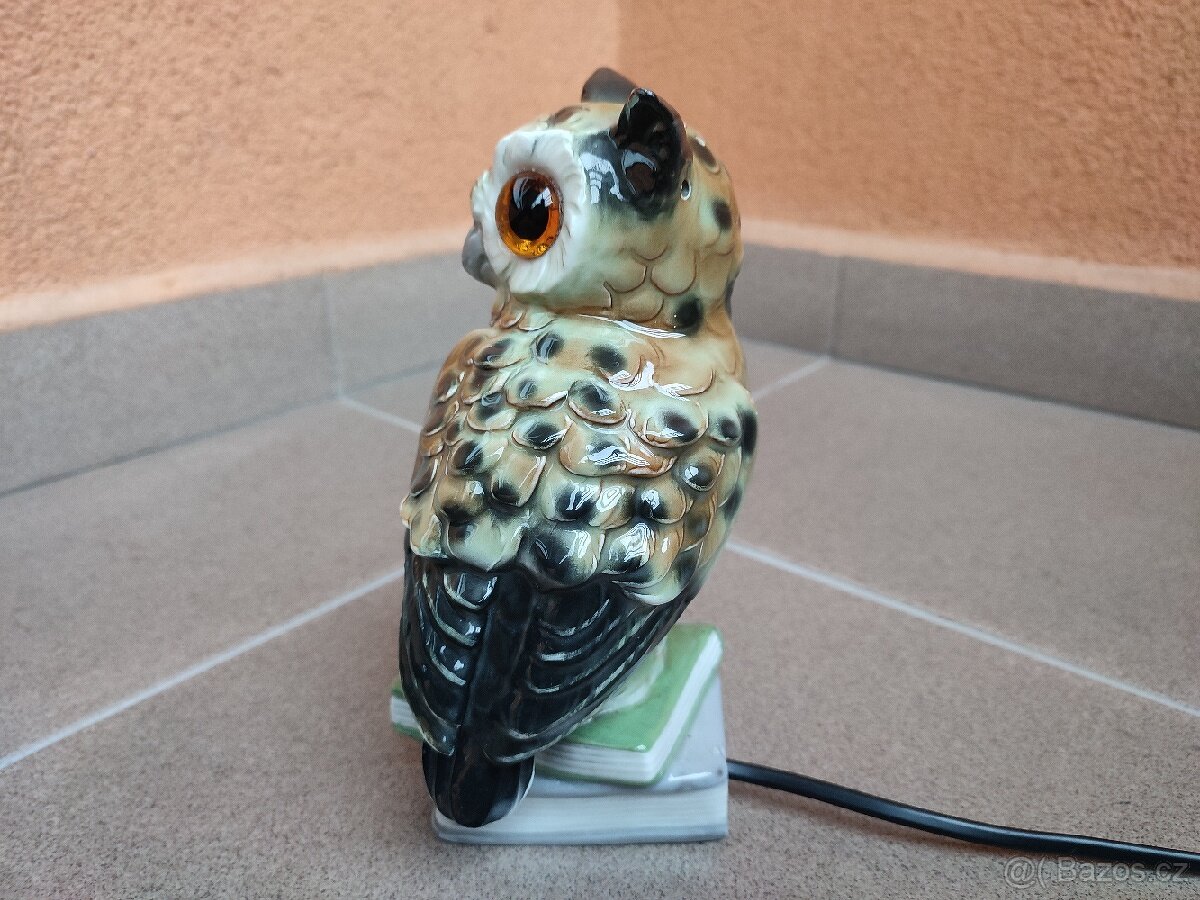 STAROŽITNÁ PORCELÁNOVÁ NOČNÍ LAMPIČKA. - 3
