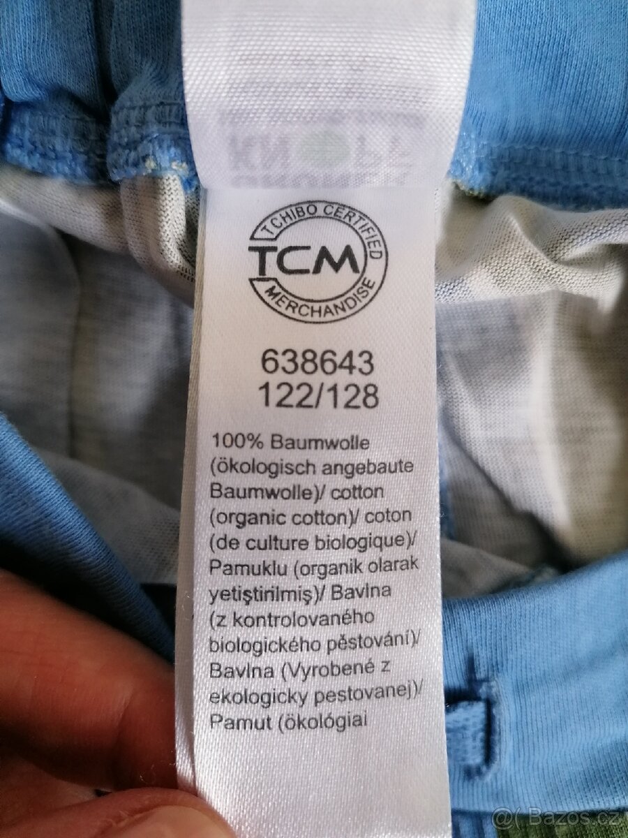 Šedé pruhované dvoudílné pyžamo Tchibo, v. 122 /128 - 3