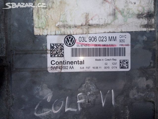 Řídící jednotka motoru 03L 906 023MM Golf 6 - 3
