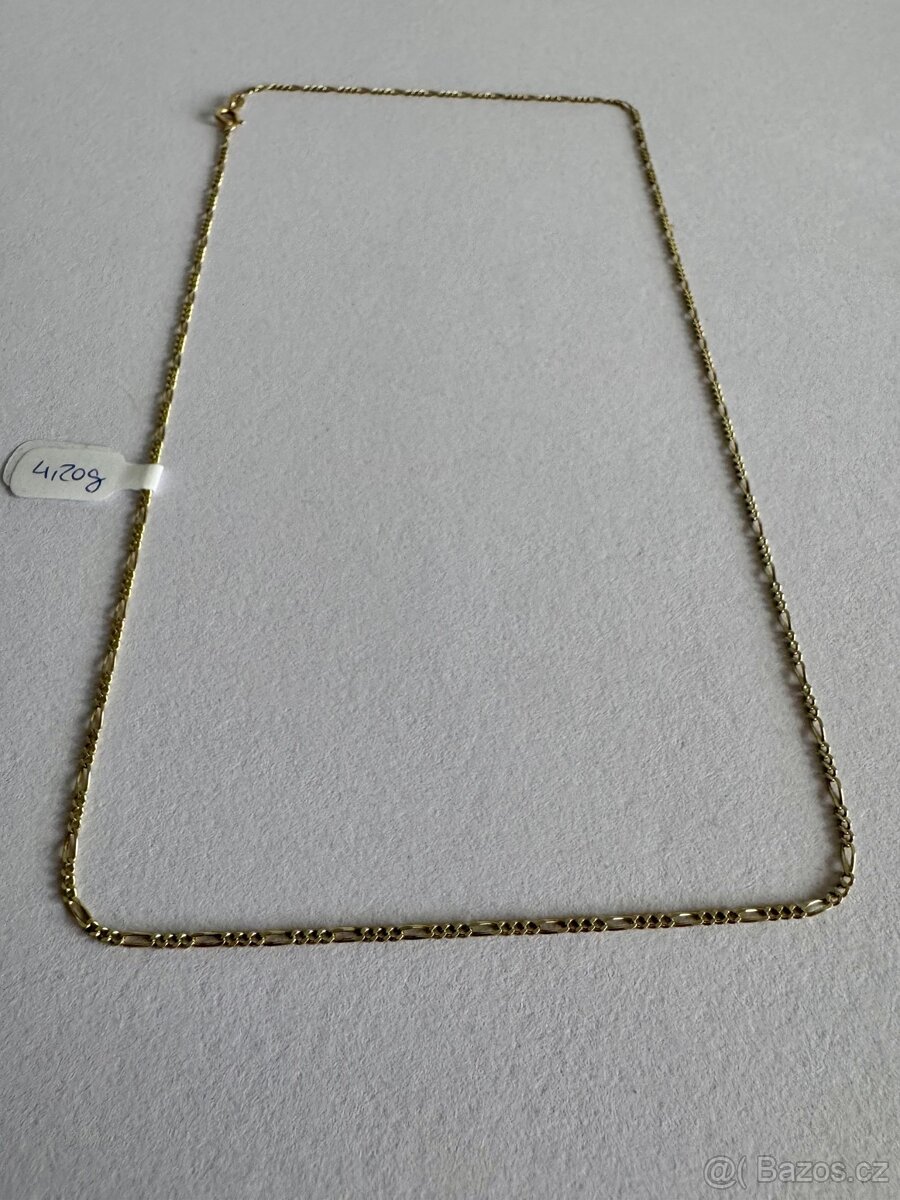 Zlatý řetízek 14K, 50 cm, 4,20 g - 3