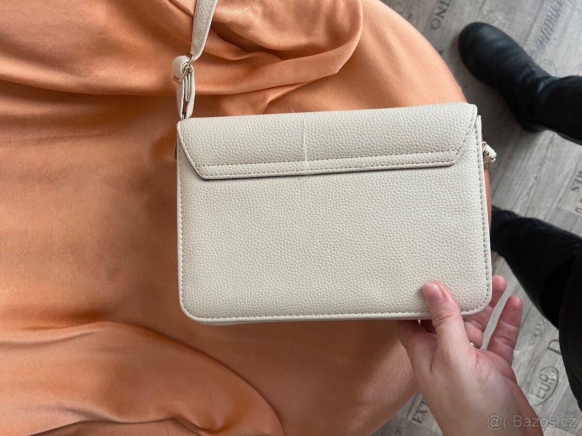 Kabelka nova bila smetana , kožená - 3