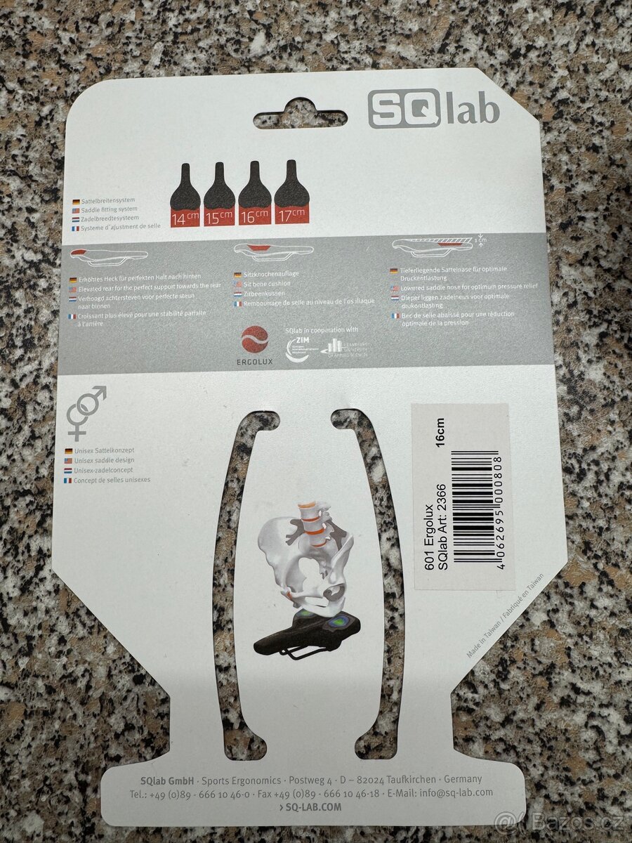 Sqlab sedlo 601 ergolux, 16cm - 3