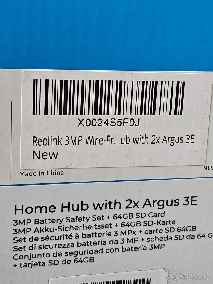 Kamery Reolink Home Hub + 2x Argus 3E - Nové jen rozbalené - 3