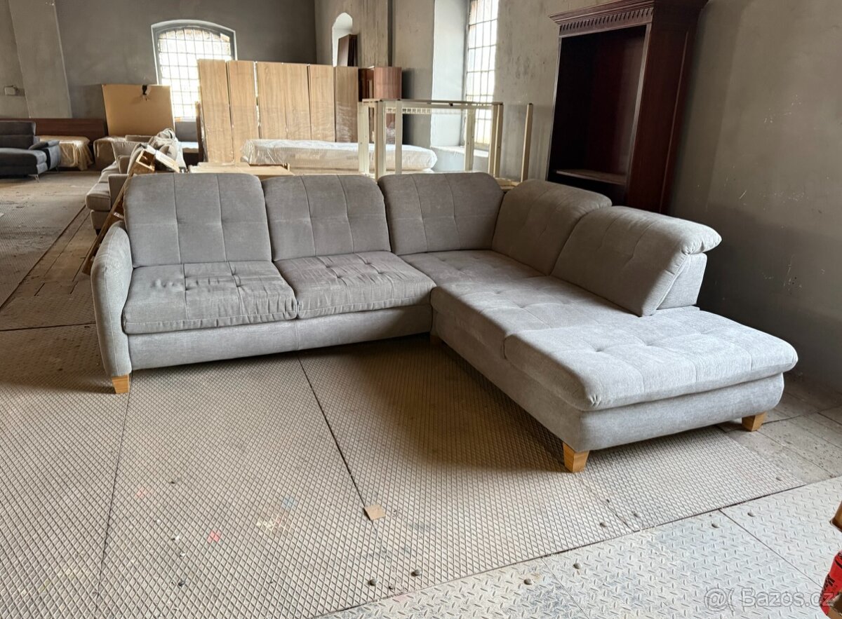 Rohová sedačka nastavitelné opěrky NOVÁ 2. jakost - 3