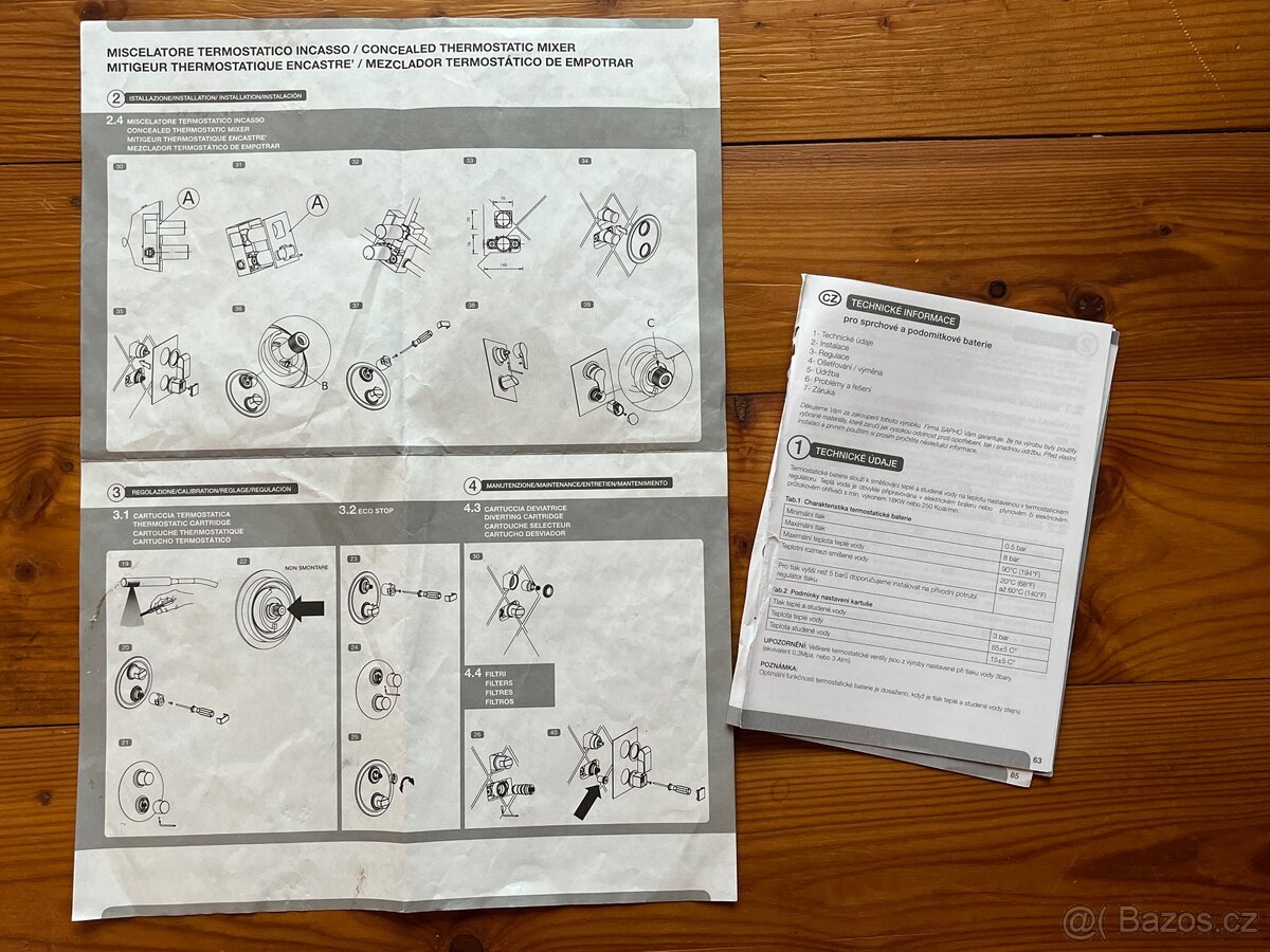 Sapho Dimy Podomítková termostatická baterie - 3