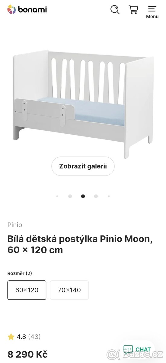 Dětská postýlka Pinio Moon se šuplíkem - 3