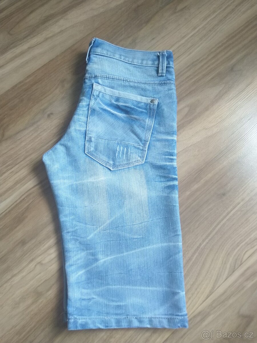 CHLAPECKÉ DŽÍNOVÉ ŠORTKY MODRÉ vel.152 - 3