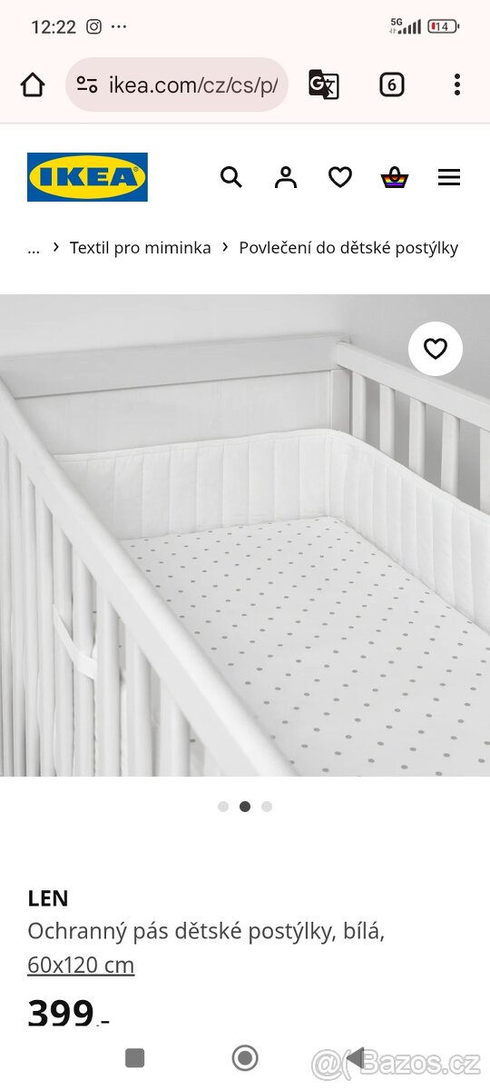 Mantinel do postýlky Ikea - 3