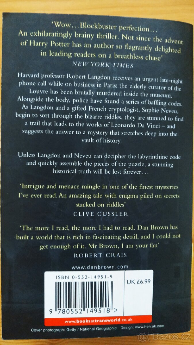 Šifra Mistra Leonarda (Da Vinci Code), anglicky - 3