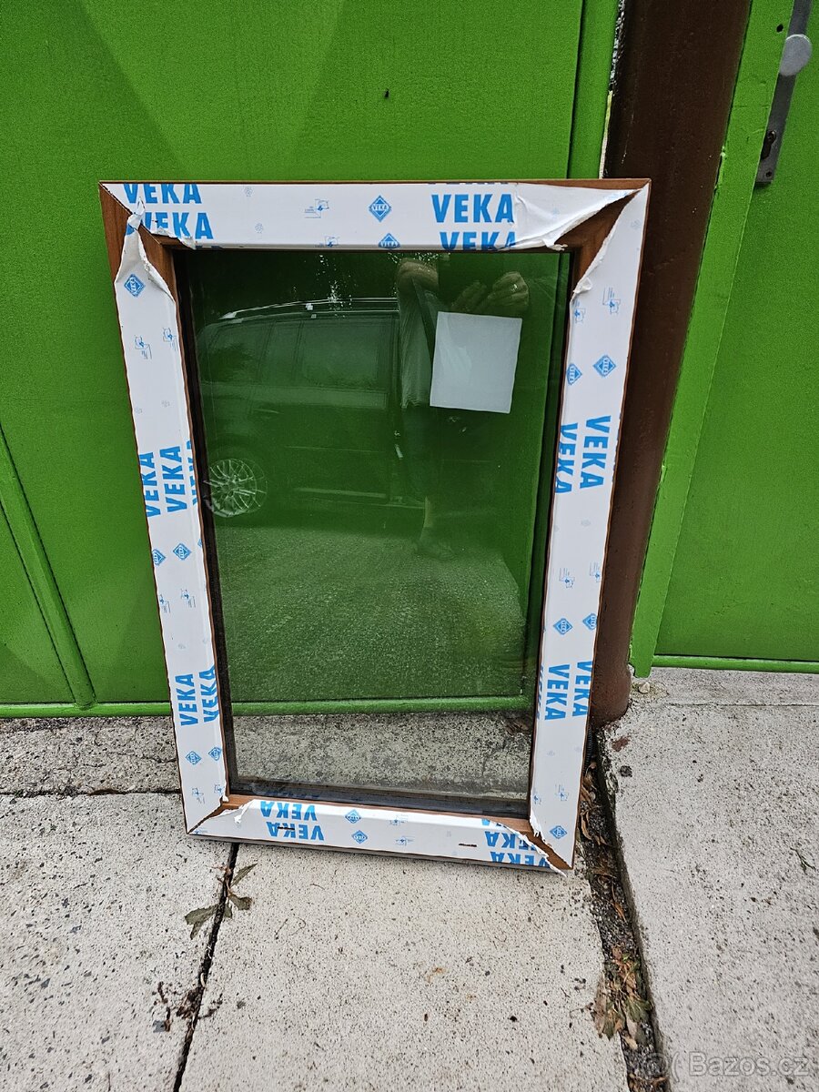 č.4 RODÁM OKNA 2ks FIXNÍ NOVÉ VEKA 82 dřevodekor - 3