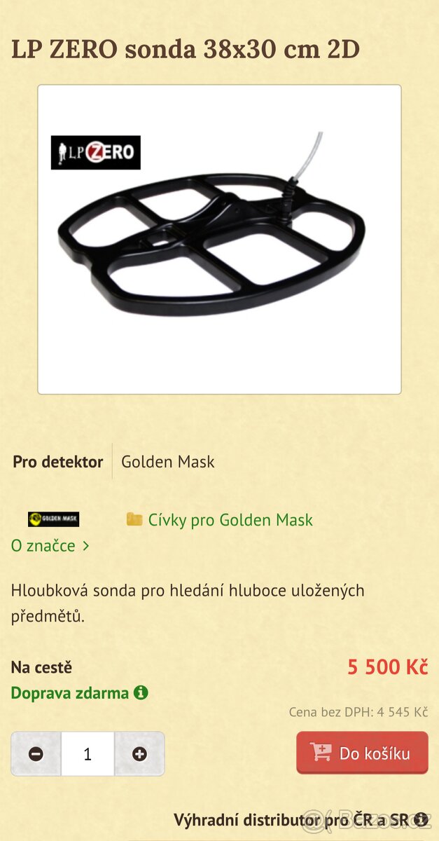 Hloubková sonda LP ZERO pro detektor - 3