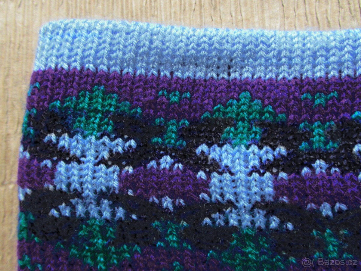 Retro 90s zimní vyplétaná čelenka - 3