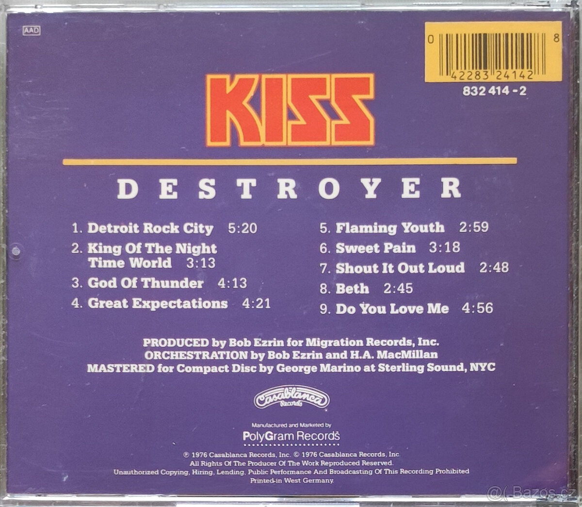 CD Kiss: Destroyer (Casablanca Records) - 3