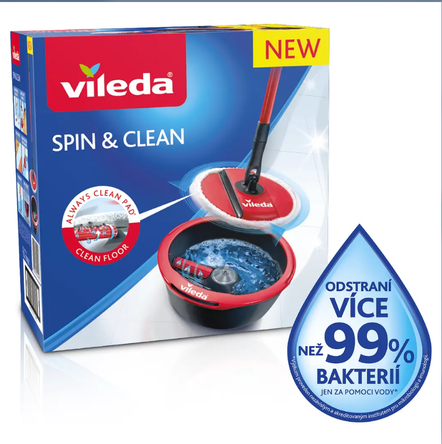 Nový Mop sada Vileda Spin & Clean - 3