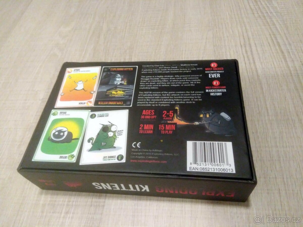 Prodám společenskou karetní hru Exploding Kittens NSFW - 3