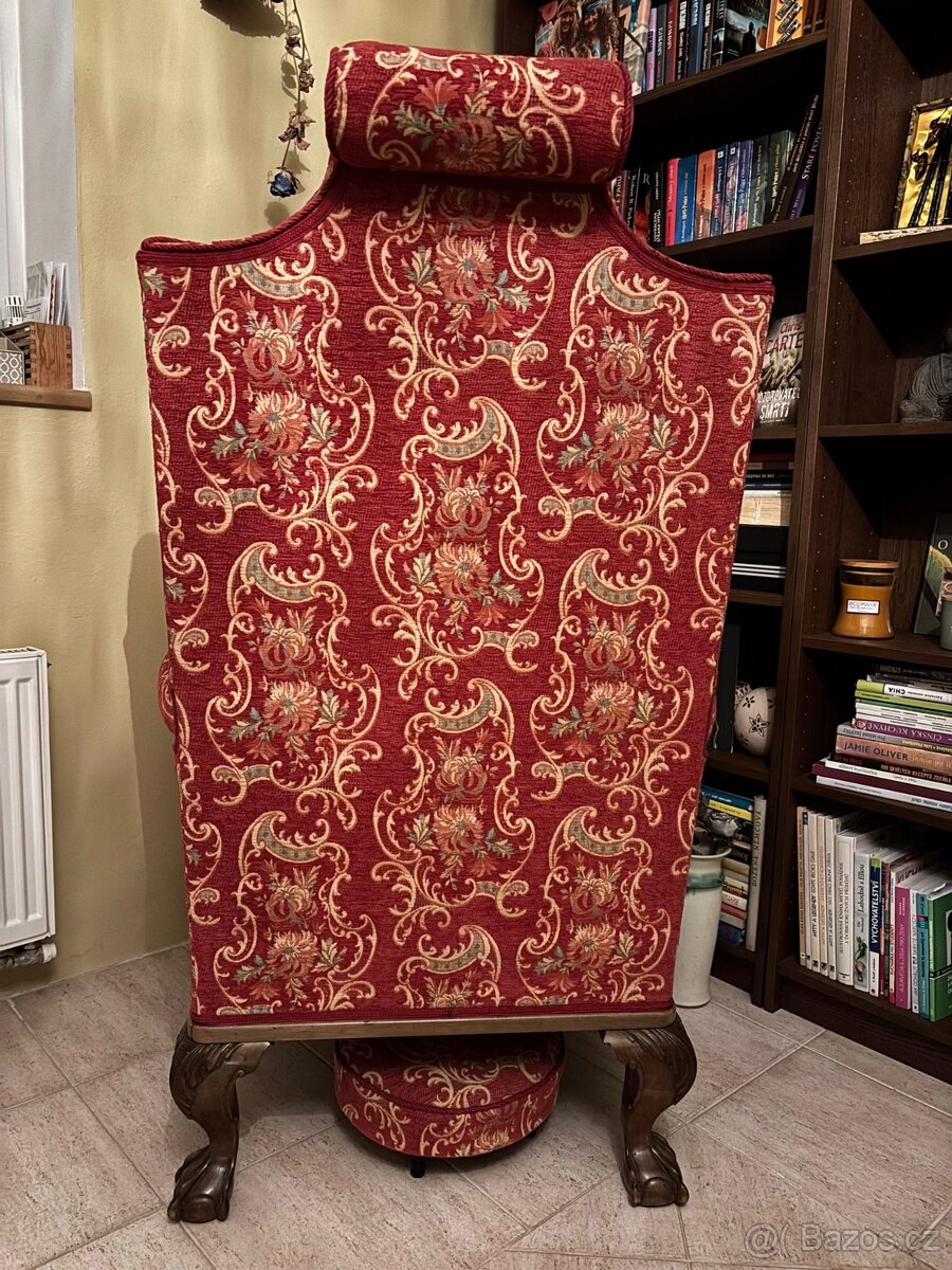 Starožitné křeslo ušák - 3