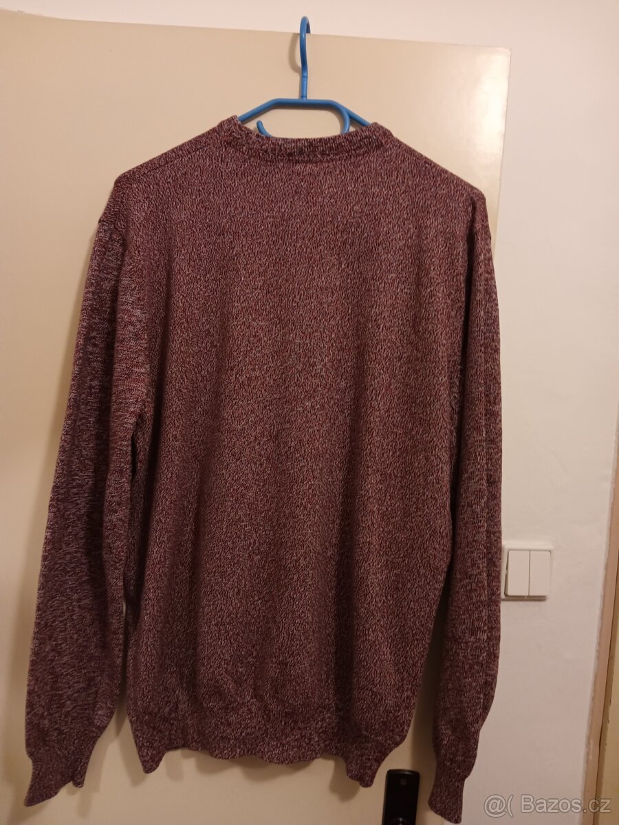 Pánský svetr M, melirovaný NOVÝ , bavlna 100% - 3