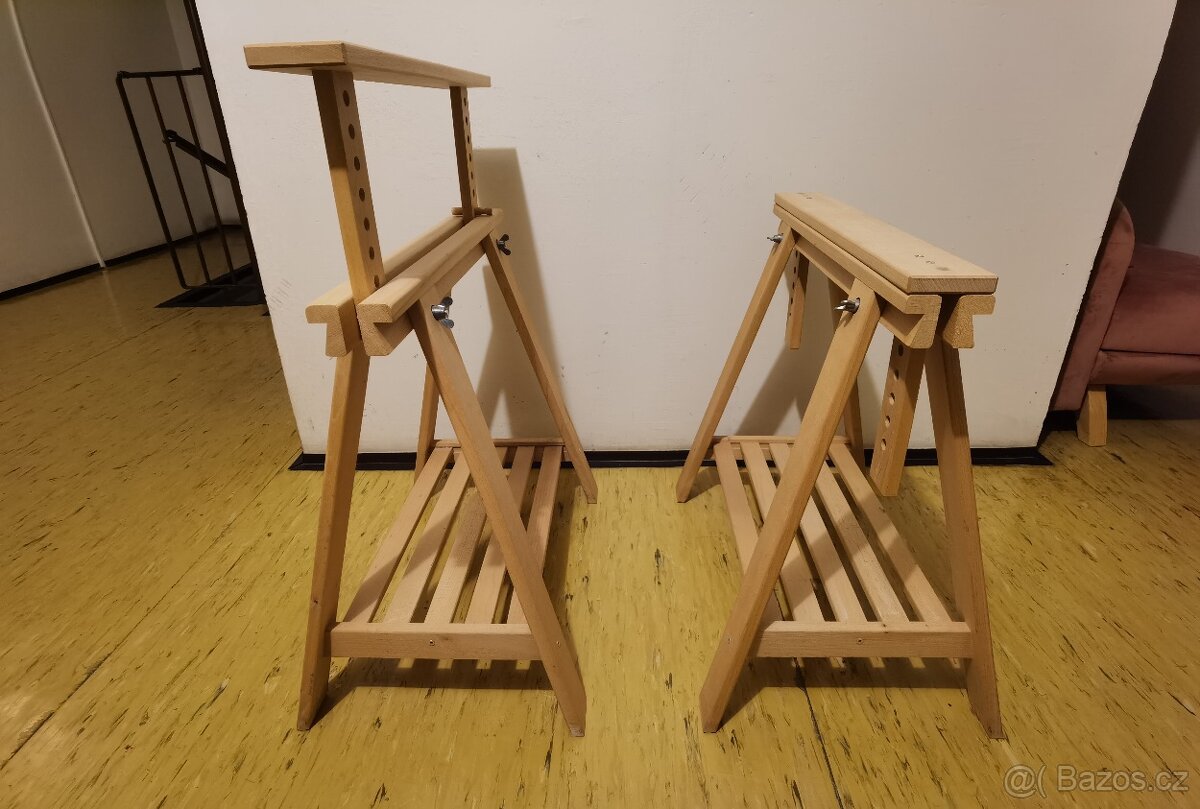 Výškově nastavitelný stůl, skleněný 148x73cm - 3