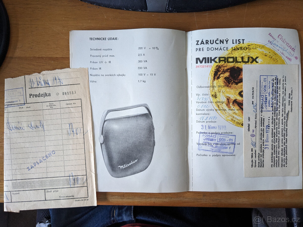 Prodám krásné retro vintage horské slunce Mikrolux Chirana - 3