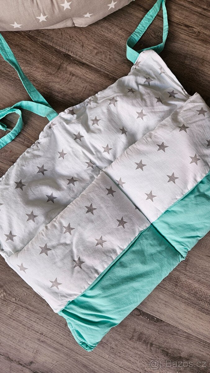 Set do postýlky- hnízdečko, polštářkový mantinel, kapsář - 3