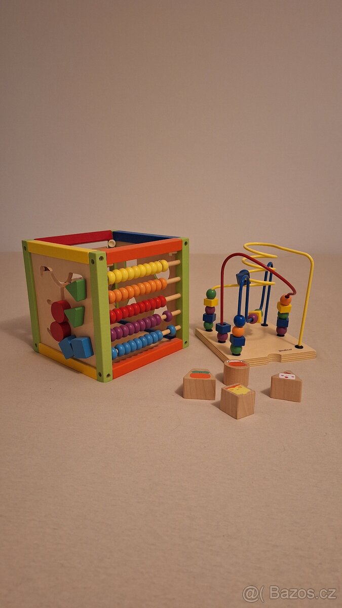 Jouéco Dřevěné hrací centrum - kostka - 3