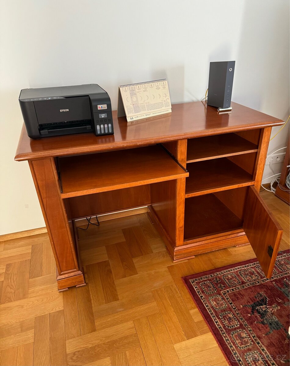 Luxusní psací stůl z masivu – italský design, cherry wood - 3