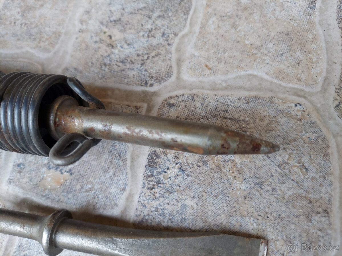 Pneumatické kladivo - na kompresor + různé sekáče - 3