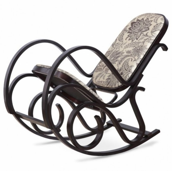 Houpací dřevěné křeslo moření ořech - 3