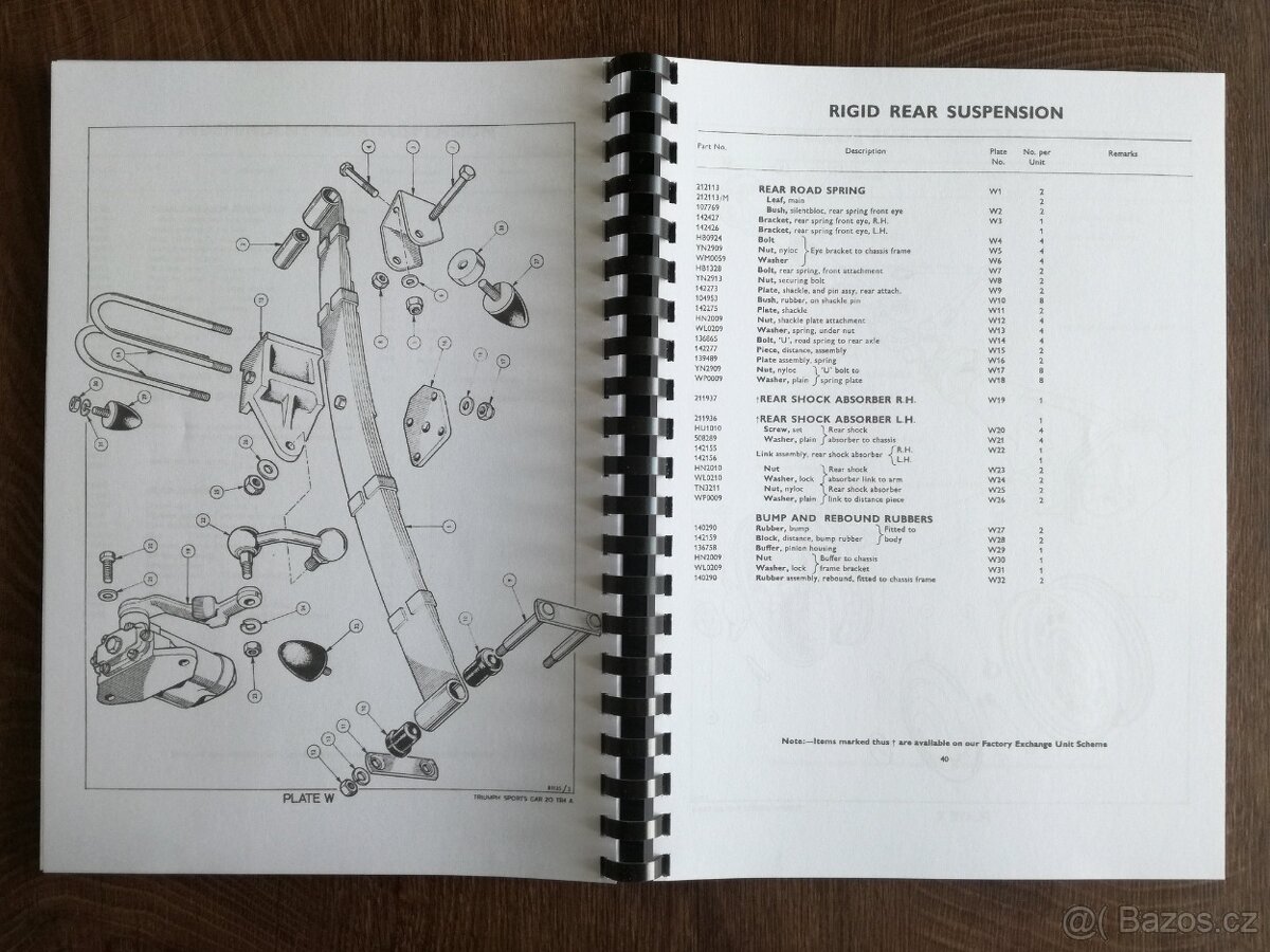 Katalog dílů Triumph TR4A - 3