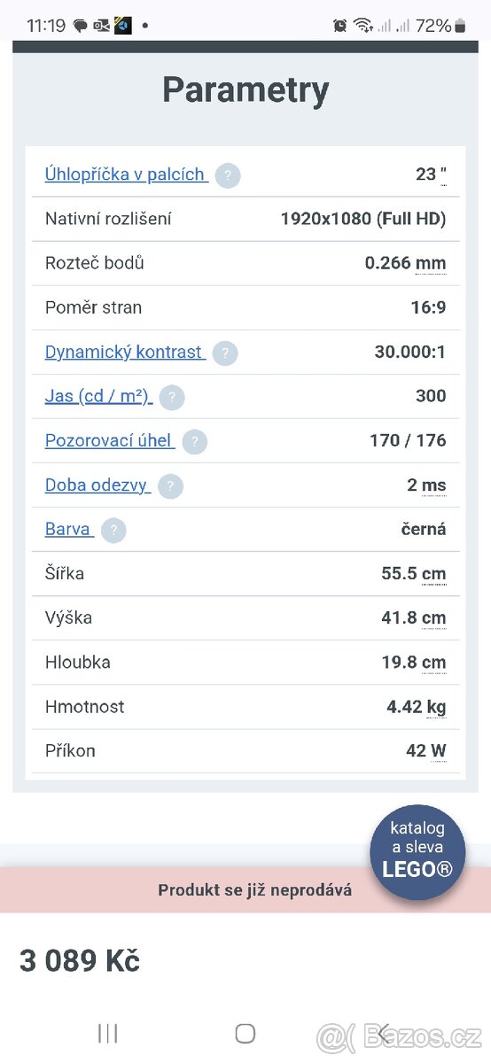Monitor LG W2343T-PF - 3