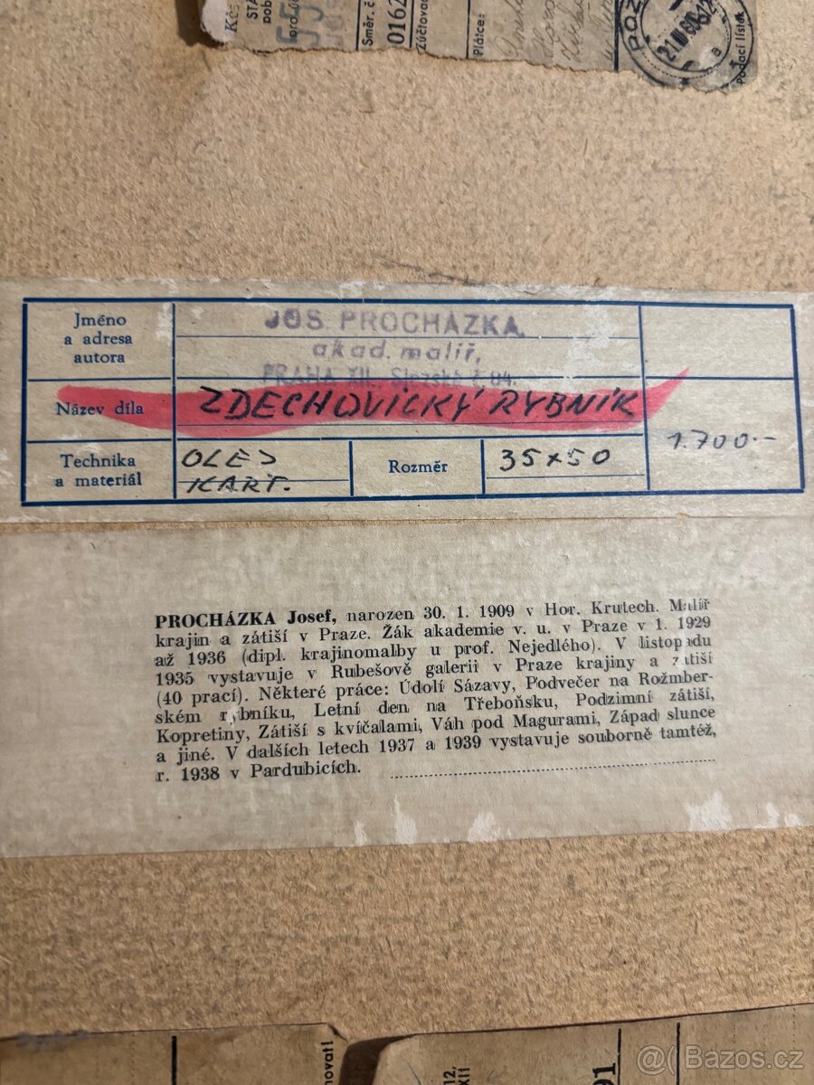 Obraz original Josef Prochazka - 3