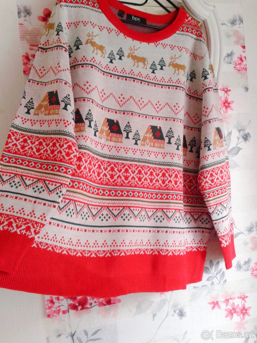 Teplý a krásný zimní svetr 48/50 - 3