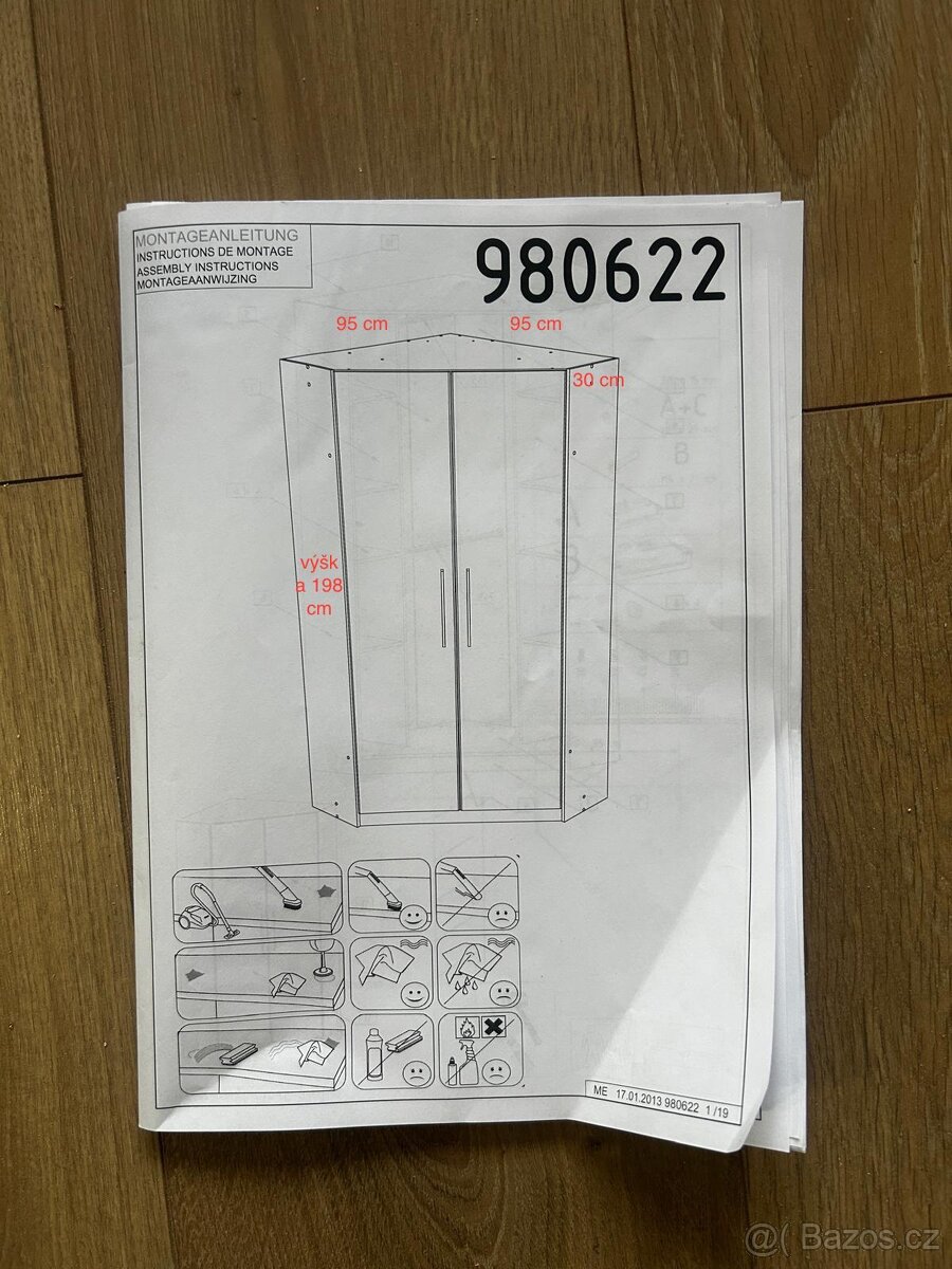 Prodám NOVOU rohovou šatní skříň SCONTO (Lenka ČB) - 3