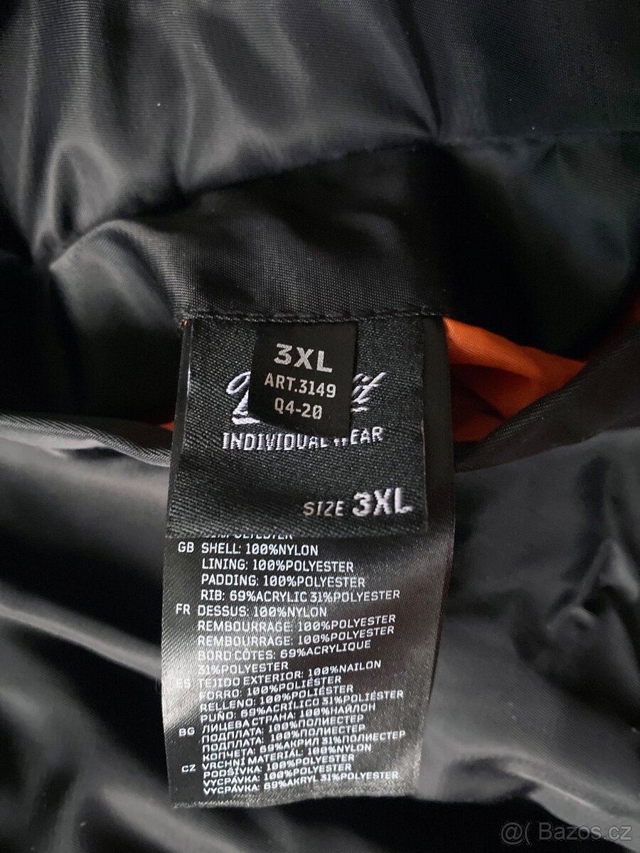 Nová bunda Bomber Brandit černá 3XL - 3