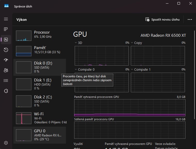 🔥 Výkonný herní PC – Ryzen 5 / RX 6500 XT / 32 GB RAM / 2x - 3