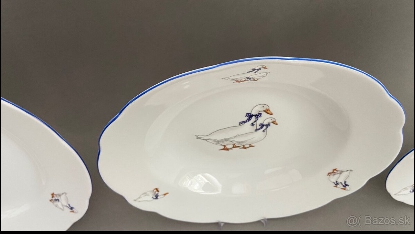 Nová Talířová souprava husy pro 6 osob, 18 dílná, - 3