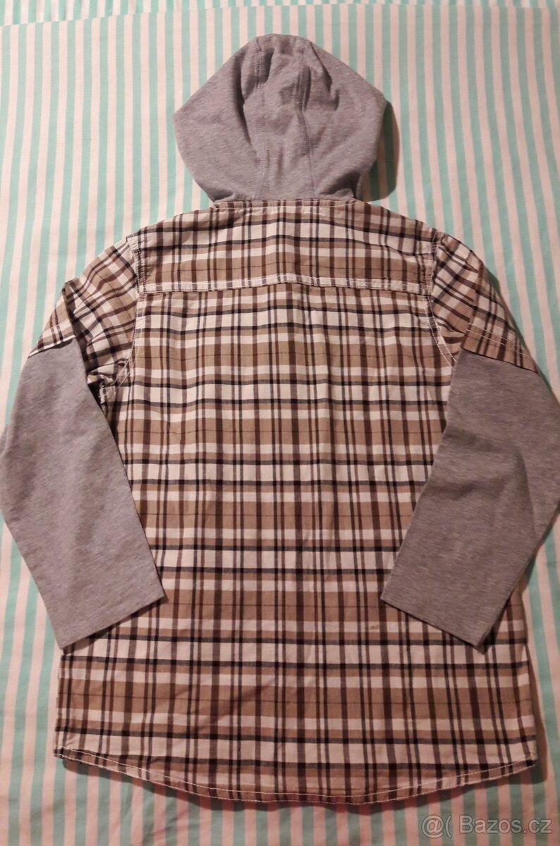 Chlapecká bavlněná košile s kapucí vel. 140 - 3