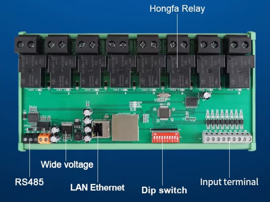 Digitální vstupy a výstupy 8/8 relé pro Loxone - 3