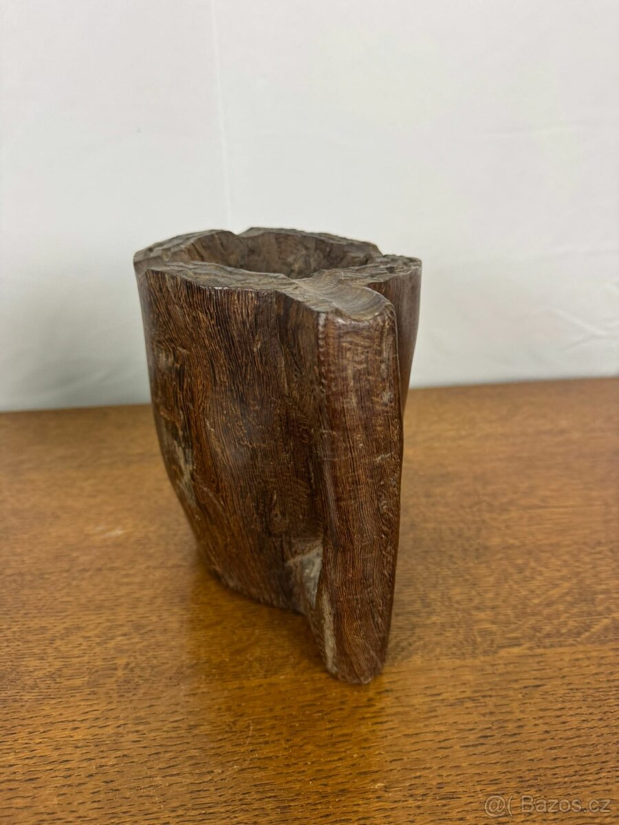 Rituální dřevěná nádoba ve tvaru hlavy (602007) - 3