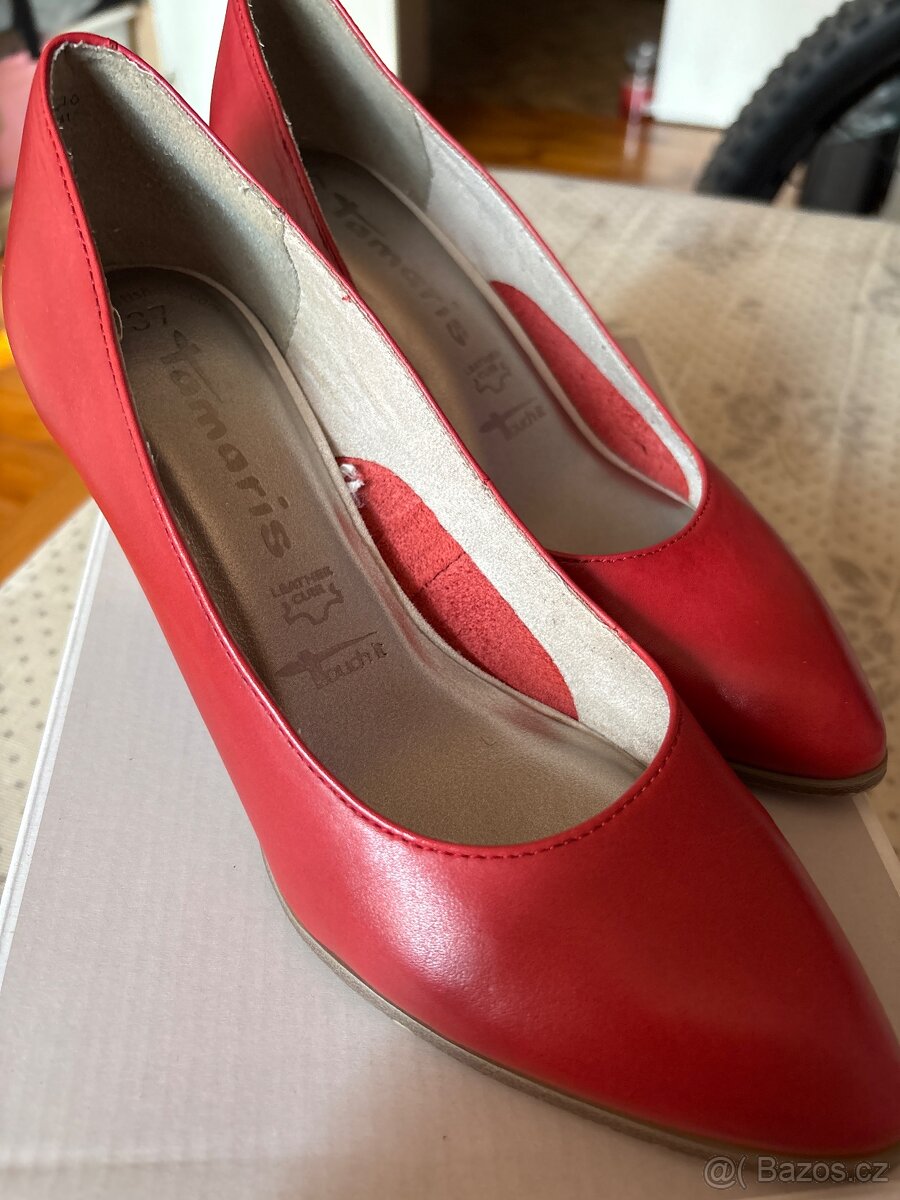 Kožené lodičky Tamaris - 3