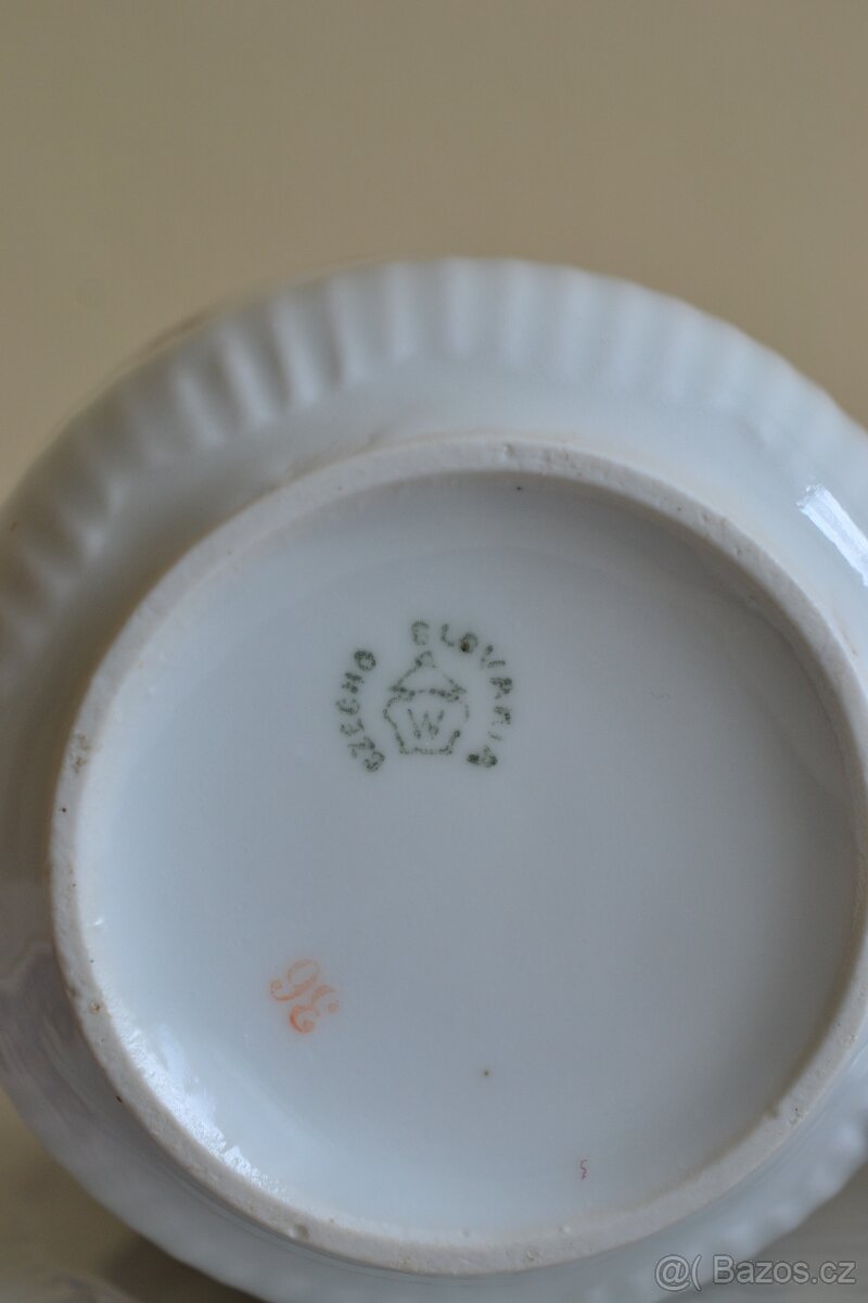 Starožitné hrníčky s podšálky - 3