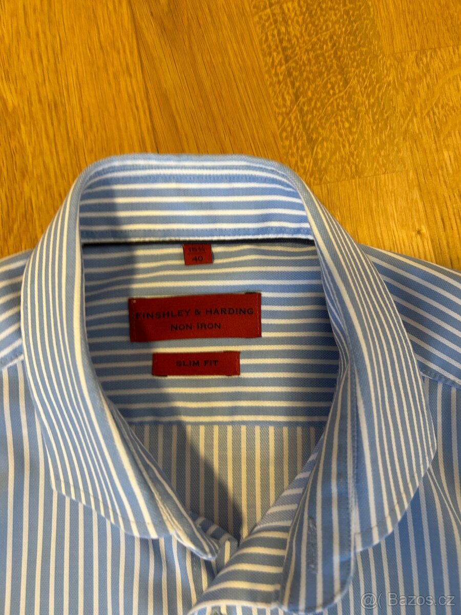 Pruhovaná košile modrobílá - 3