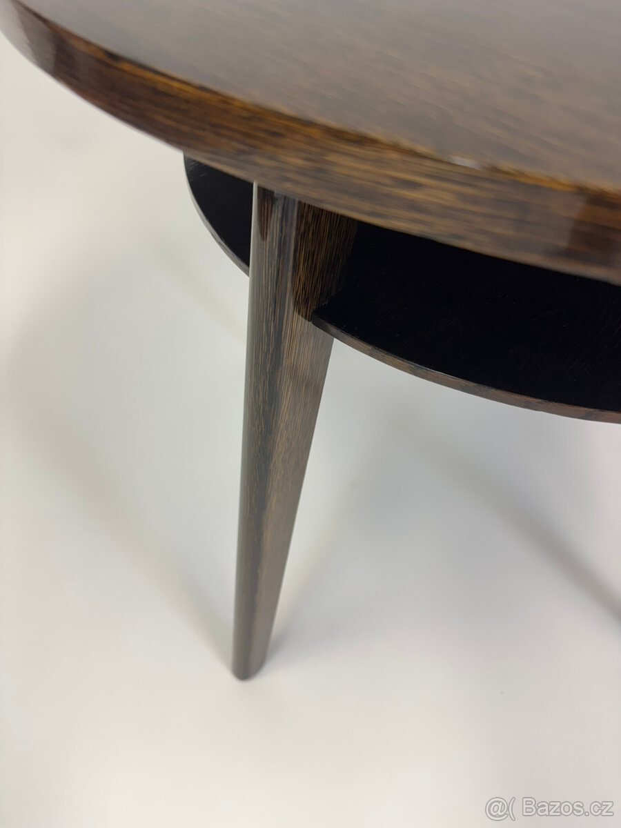 Kulatý konferenční stolek po renovaci - šelak TOP - 3