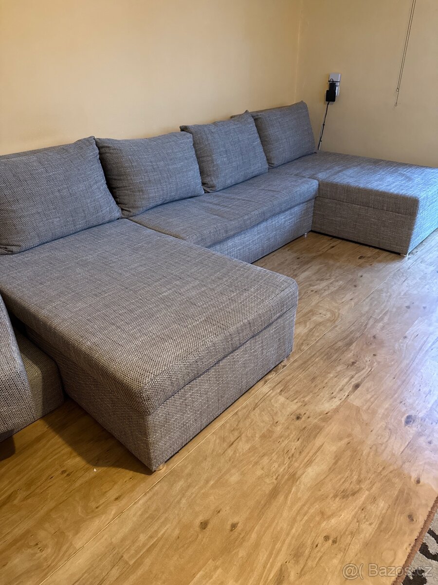 Velká rozkládací pohovka s polštáři - 3