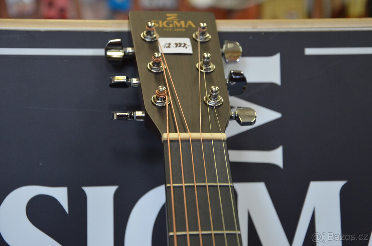 KYTARA ELEKTROAKUSTICKÁ 6 STRUNNÁ Sigma Guitars DTC 1E SB PP - 3