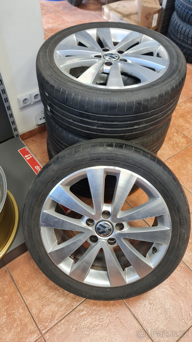 Alu kola Vw 17 5x112 disky R17 Volkswagen originál elektrony - 3