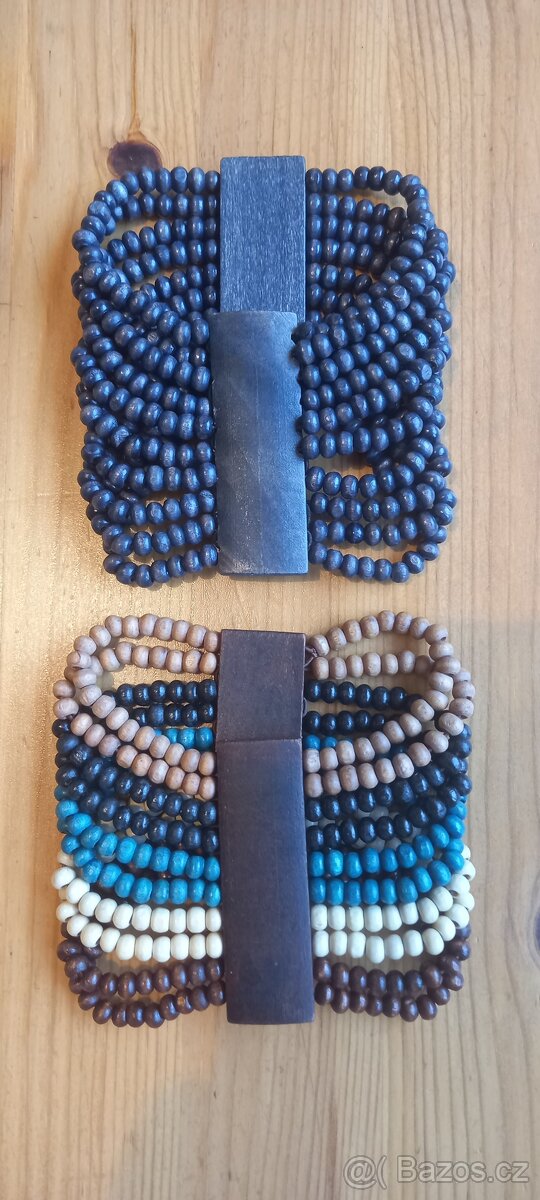 Dva dřevěné náramky + jeden zdarma - 3