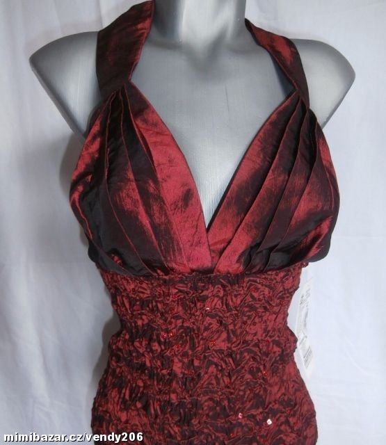 prodám taftové šaty s bolérkem v 6 barvách vel 38,40,nové - 3